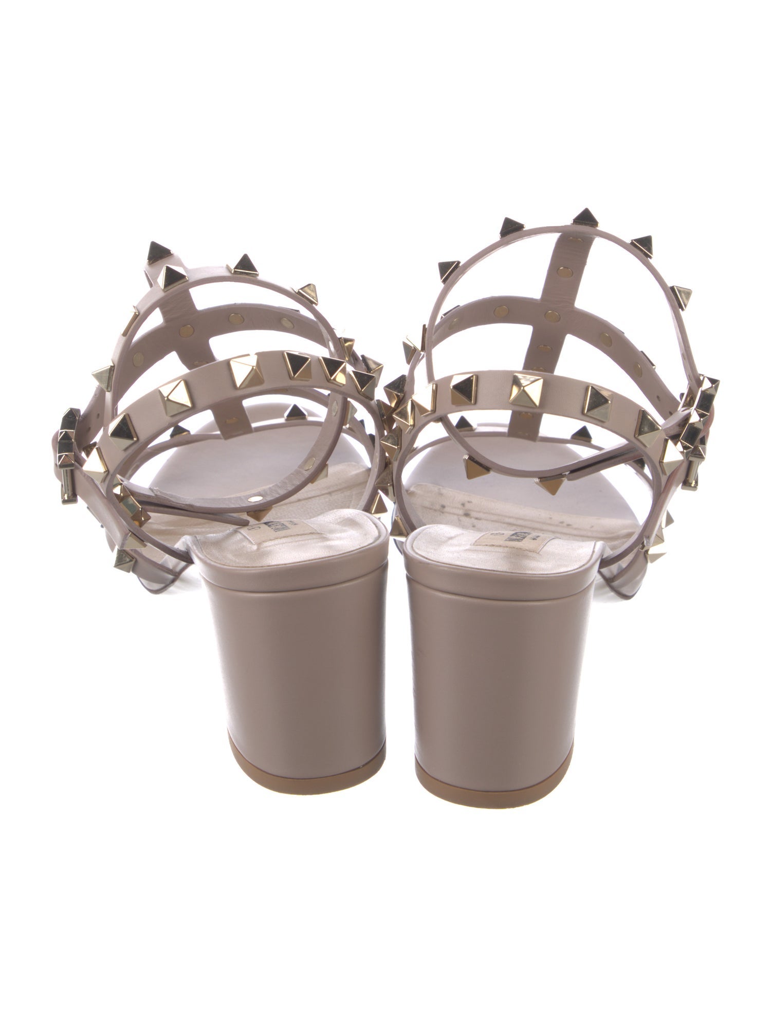 Valentino Rockstud Accents Leather Gladiator Sandals